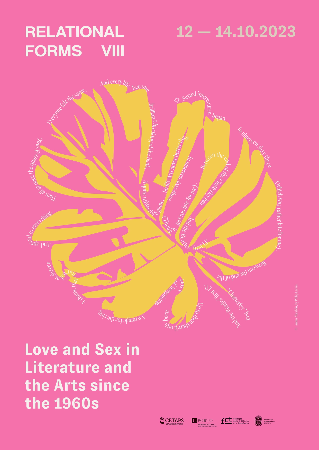 Relational Forms VIII Love and Sex in Literature and the Arts since the 1960s